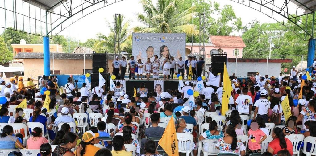 Laura Fernández cierra campaña en zona maya con gran respaldo