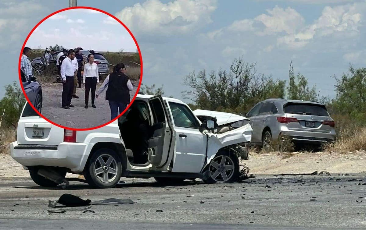 Equipo de Claudia Sheinbaum Sufre Accidente Automovilístico en Monclova