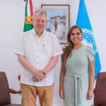Peter Grohmann y la Gobernadora Mara Lezama Espinosa