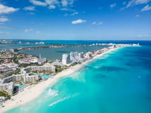 vista aérea de Cancún