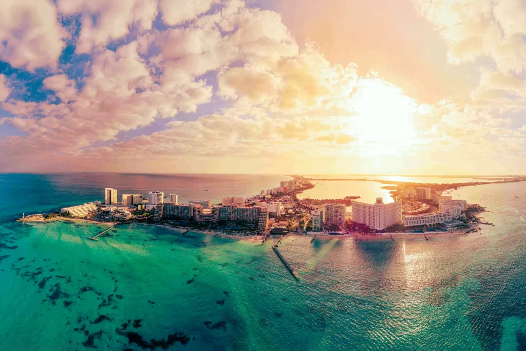 vista aérea de cancún