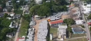 Toma aérea almacen huachicol