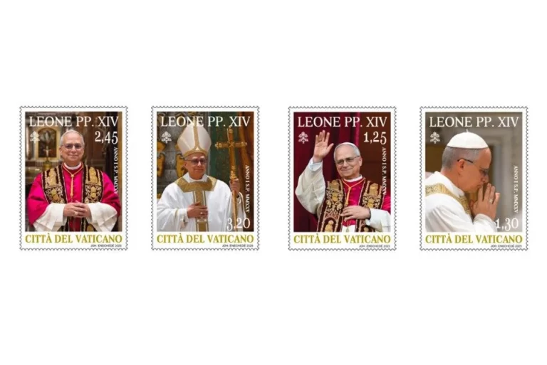 El Vaticano lanza la primera serie de sellos dedicada al Papa León XIV